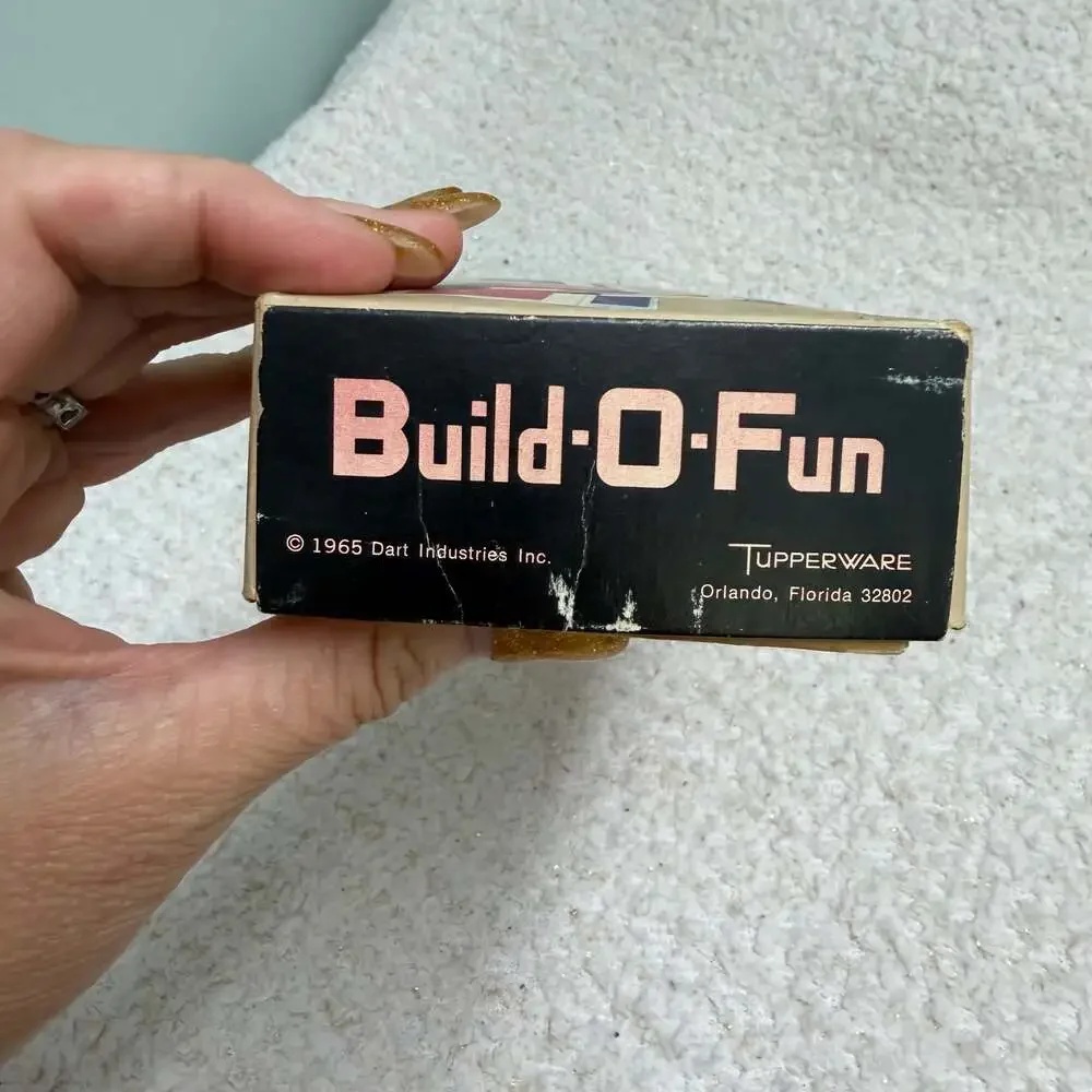 Vintage 1965 Tupperware Tupper Toys Build-O-Fun Set No. 101 Original Box